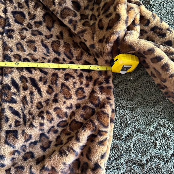 Women’s Leopard hoodie cardigan winter coat size S/M - Picture 11 of 12